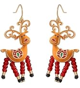 Christmas Stud Earrings for Women, Festive Holiday Earrings with Reindeer, Bell, Santa Hat, Sock,...