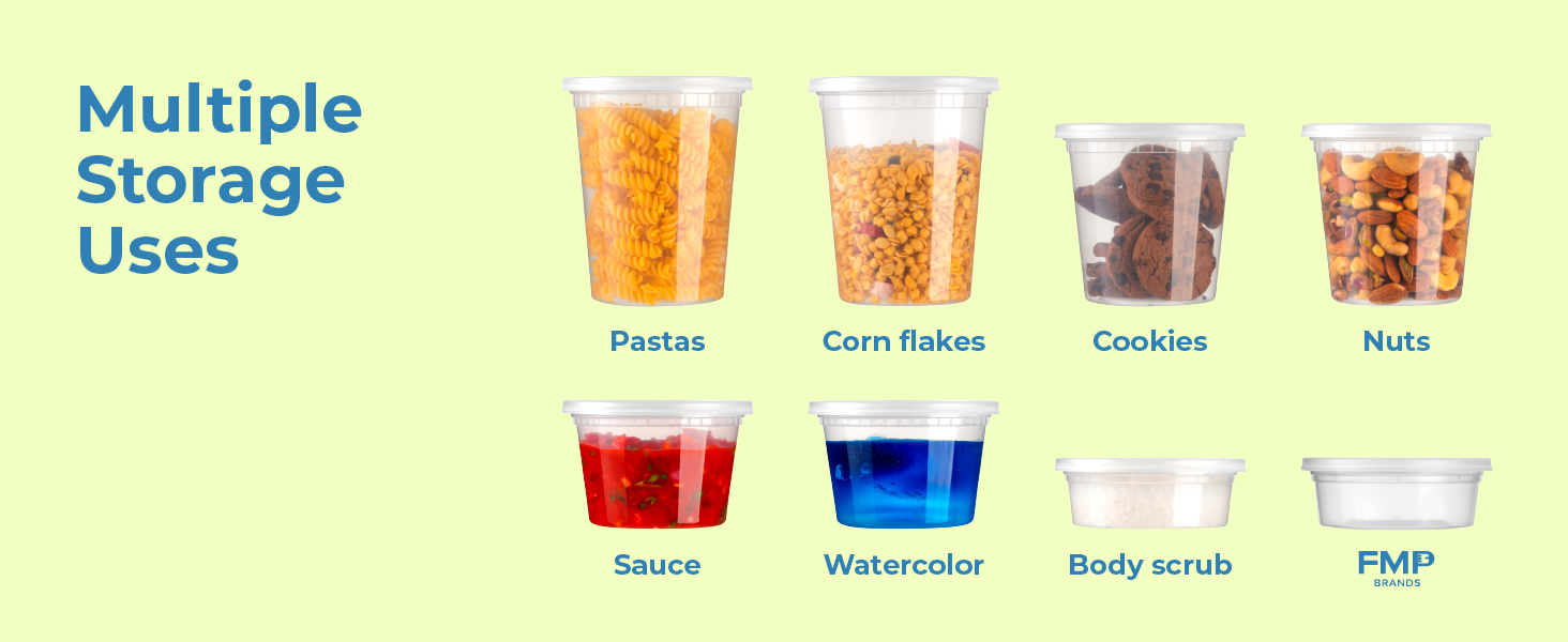 deli containers with lids variety pack