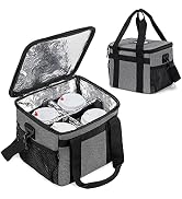 LoDrid 4-Cup Reusable Drink Carrier for Delivery with Bottom Padded Pad, Beverage Delivery Bag wi...