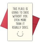 Funny Goodbye Card for Coworker, Humorous Farewell Gift for Colleague Leaving Job, Unique New Job...