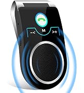 Bluetooth 5.0 Car Speaker, in Car Speakerphone, Bluetooth Receiver for Cell Phone Support Siri Go...