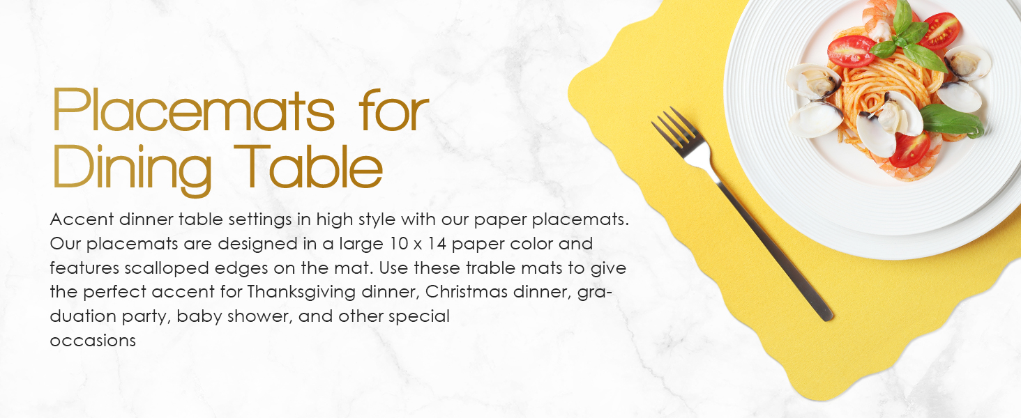 paper placemats for dining table