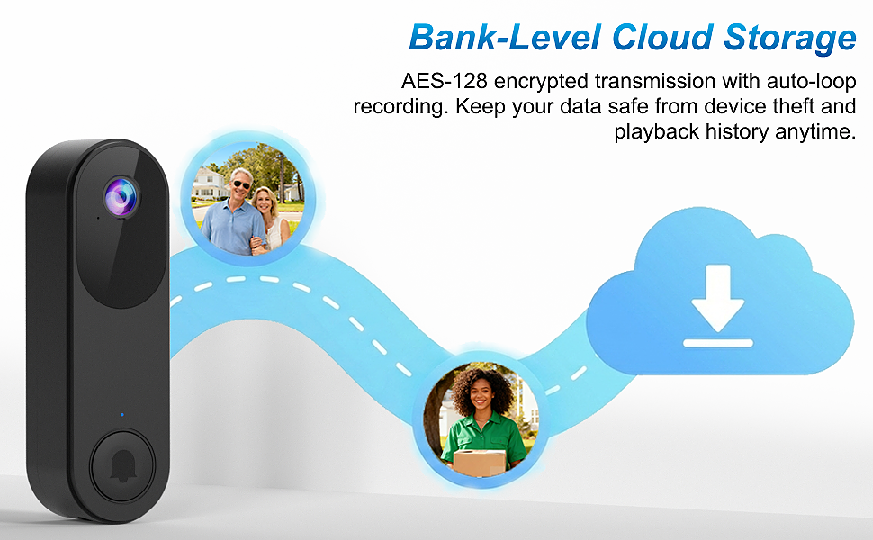 no subscription doorbell camera; wifi doorbell camera wireless no subscription;