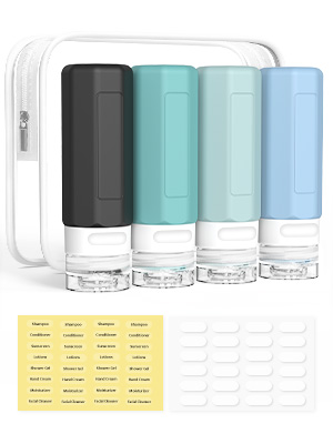 tsa approved travel bottles,travel shampoo bottles,travel size bottles,silicone travel bottles