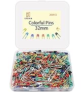 200Pcs -Safety Pins Colored, 1.26inch Small Safety Pin Kit Colorful Assortment Bulk for Quilting ...