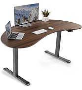 EUREKA ERGONOMIC Electric Standing Desk 70 Inch Home Office Desk Curved Desktop Table, Height Adj...
