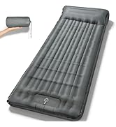 Oramoose Inflatable Camping Sleeping Pad with 8 in Pillow, Thick 4.7 Inch Ultralight Camping Pad ...