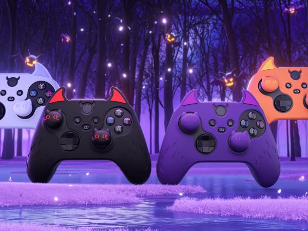 cute demon silicone cover for Xbox Core Wireless Controller with Thumb Grip Caps