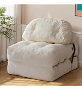 Vellorise Folding Sofa Bed, Convertible Chair Bed with Back Support and Pillow Futon,Foldable Bon...