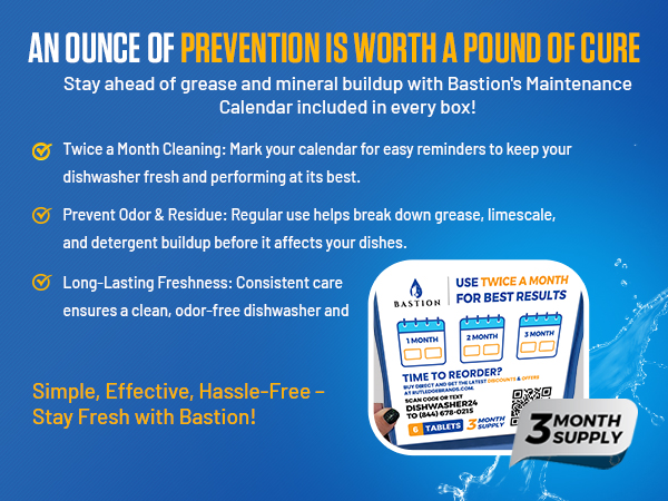 Bastion Dishwasher cleaner tablets