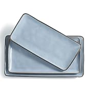 Famiware Serving Platter, Rectangular 15.67/14.1/12.6 inch Serving Dishes for Entertaining, Micro...