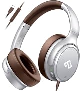 INFURTURE USB C Headphones Wired Active Noise Cancelling Over Ear-Silver | Portable/Comfortable/B...