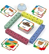 Edulok Word Race Cube Game, Phonics Matching Games for Kids, Wooden Alphabet Letter Blocks, Educa...