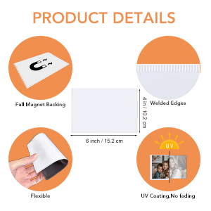magnetic picture frame with full magnet back