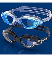 ZABERT 2 Pack Unisex-Adult & Youth Swim Goggles, W7