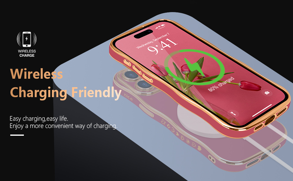 unique fashion wavy curly shape case