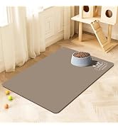Absorbent Dog Mat for Food and Water Bowl- Quick Dry Durable Feeding Mat for Dog and Cat Easy Cle...