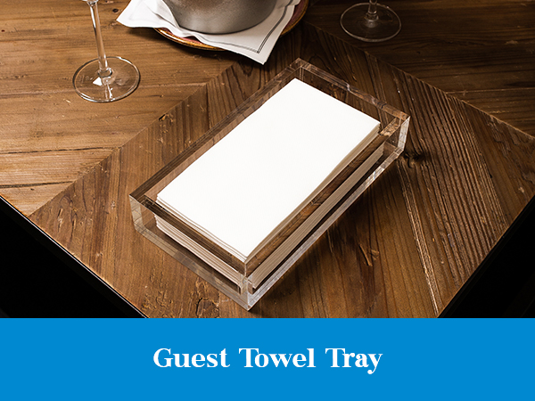 Bathroom Hand Towel Trays Guest Paper Towel Holder, Vanity Tray for Bathroom, Kitchen Countertops