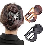 Brinie French Concord Curved Hair Clips Large Hair Claw Clips Side Slid Flat Hair Clips No Slip G...