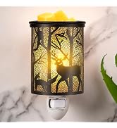 EQUSUPRO Metal Wax Melts Warmer Plug in Wall Pluggable Fragrance Wax Warmer with Removable Dish, ...