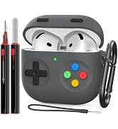 Delidigi for AirPods 4 Case Cover, Classic Handheld Game Console Design Silicone Protective Case ...