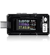 USB C Tester Power Meter, 4-25V 5A Type-C PD Tester Digital Multimeter, Voltage and Current Teste...
