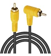 Duttek Right Angle RCA Cable 5ft/1.5M, 90 Degree RCA Cable Male to Male Stereo RCA Cable with 4K ...
