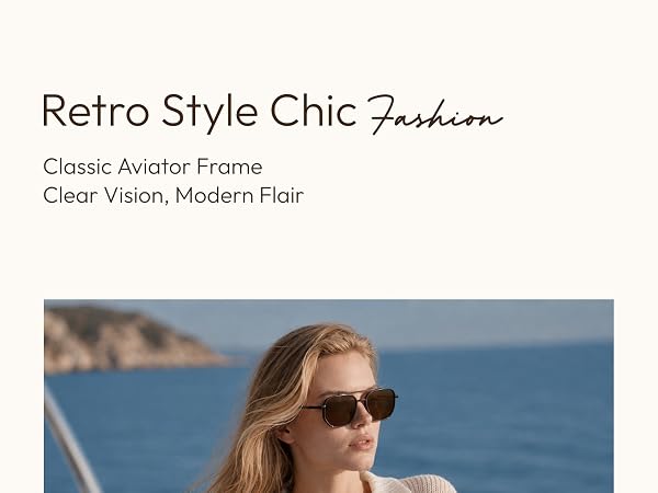 Tangle Free Polarized Aviator Sunglasses for Women