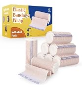 ZJCCTO 8 Pack Elastic Bandage Wrap | 4" Medical Bandage Wrap with Hook-and-Loop Fasteners on Both...