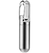 Small Pocket Pill Box Keychain,TISUR Portable Waterproof Pill Case Titanium Travel Pill Container...