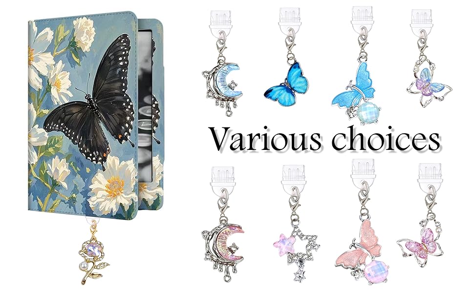 Stylish Type-C Dust Plug Charms – Cute Butterfly, Moon & Star Designs
