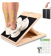 Slant Board for Calf Stretching, Adjustable Portable Wooden Incline Board for Calf Stretcher with...