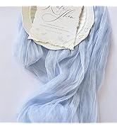 Joanlody Blue Cheesecloth Table Runner 10Ft Rustic Gauze Cheese Cloth Table Runner Boho Tableclot...