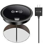 Desk Wireless Charger, hopopower 15W Fast Wireless Charging Station Pad Compatible with iPhone 14...