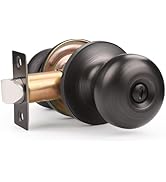 GOBEKOR 1 Pack Privacy Door Knobs Oil Rubbed Bronze Keyless Interior Stainless Steel Door Knobs B...