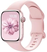 Sport Silicone Band Compatible with Apple Watch Bands 40mm 38mm 41mm 44mm 45mm 42mm 49mm Women Me...