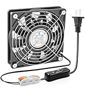 Eakhelb 120mm Fan,120x25mm EC Brushless Cooling Fan, High Static Pressure AC 110V 120V 220V 240V ...