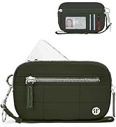 Sunpour Wristlet Wallet for Women,Quilted Nylon Purse with 3 Zippers,Credit Card Holder and Cell ...