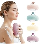 4Pcs Super Soft Sunflower Suction Cup Bath Ball, 2-in-1 Super Soft Sunflower Bath Sponge Body Scr...
