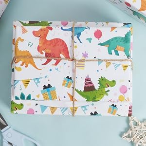 Dino Party Gift Wrap