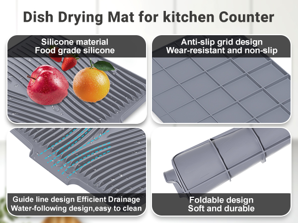 silicone dish drying mat