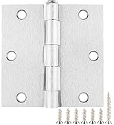18 Pack Square Door Hinges Satin Nickel 3.5