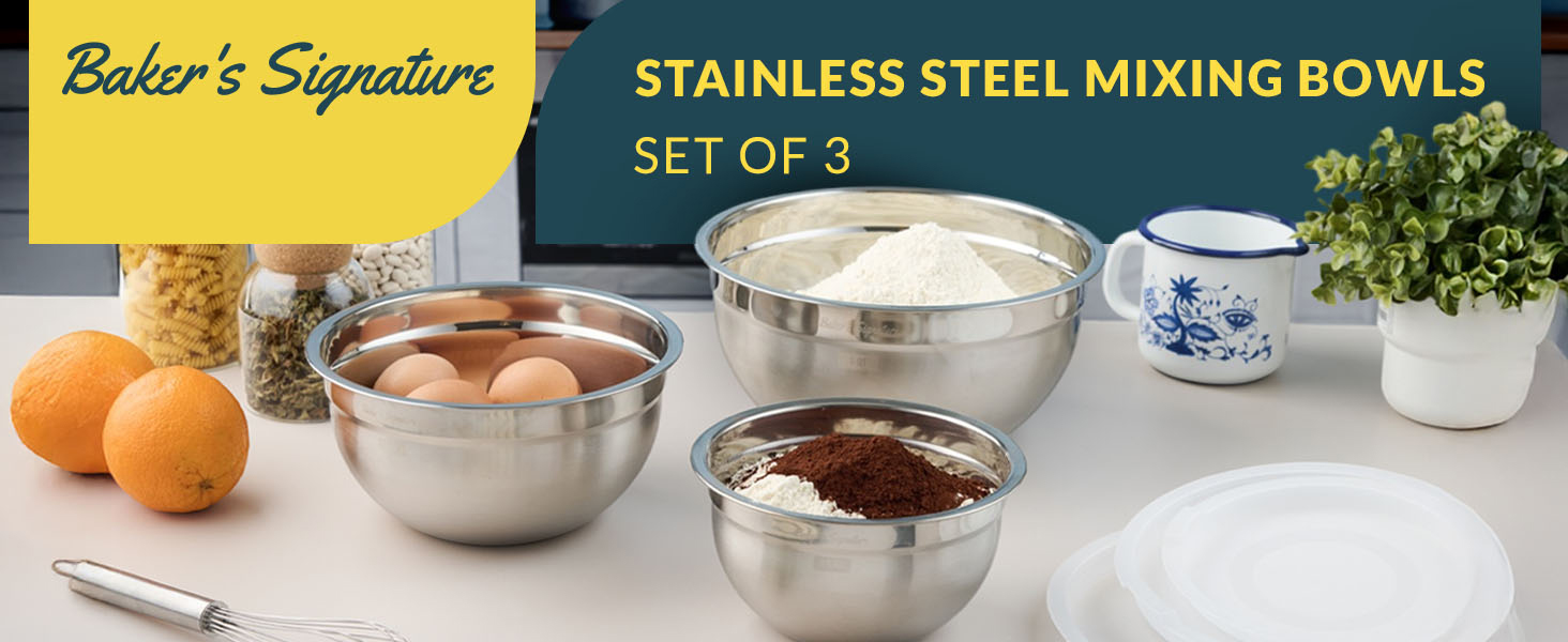 stainless steel mixing bowl set