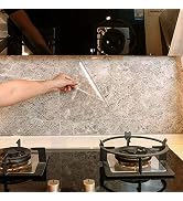 Kitchen Backsplash Wall Protector Transparent Kitchen Oil Proof Sticker Self-Adhesive Film Remova...
