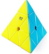 D-FantiX QYTOYS Qiming Pyramid Speed Cube Stickerless Triangle Cube 3x3 Puzzle