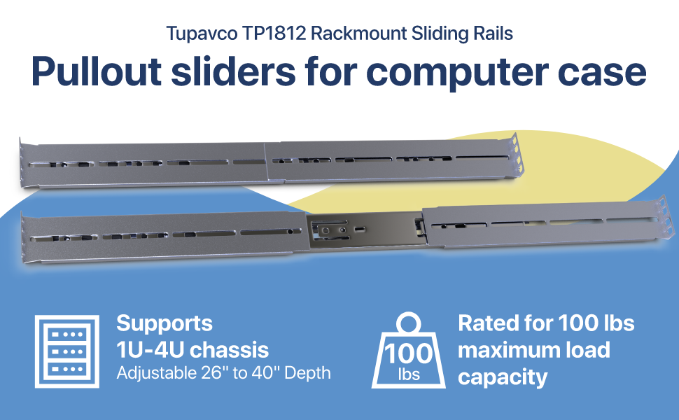 Tupavco TP1812 Rackmount Sliding Rails