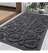 Smiry Welcome Door Mat Outside Entrance, Heavy Duty Trap Dirt and Moisture Easy Clean Low Profile...