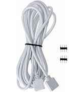 SUPERNIGHT 4 Pin RGB LED Strip Lights Extension Cable 5m 16.4ft for SMD 5050 and 3528 LEDs Strip ...