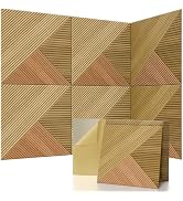 6 Pack Art Acoustic Panels, TEMGCUAM Self-Adhesive Sound Absorbing Wall Panels, 72"×48" Decorativ...