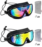 Aegend Kids Swim Goggles with Bungee Strap No Leaking Anti Fog Youth Adult Swimming Goggles with ...